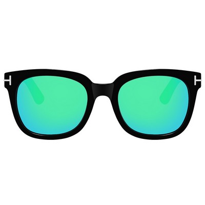 Classic Lenses Wooden Framed Sunglass